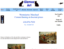 Tablet Screenshot of gizmosart.com
